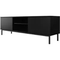 Meubella TV-Meubel Mat Zwart 150 cm industrieel