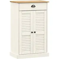 vidaXL Schoenenkast VIGO 60x35x96 cm massief grenenhout wit