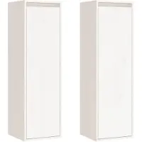 vidaXL Wandkasten 2 st 30x30x100 cm massief grenenhout wit