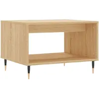 vidaXL Salontafel 60x50x40 cm bewerkt hout sonoma eikenkleurig