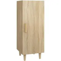 vidaXL Dressoir 34,5x34x90 cm bewerkt hout sonoma eikenkleurig