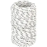 vidaXL Boottouw gevlochten 2 mmx50 m polyester wit