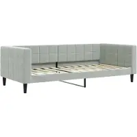vidaXL Slaapbank 90x200 cm fluweel lichtgrijs