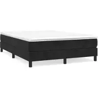 vidaXL Boxspring bed 140x190 cm fluweel zwart