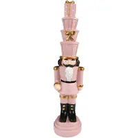 Clayre & Eef Kerstdecoratie Notenkraker 33 cm Roze Polyresin Roze
