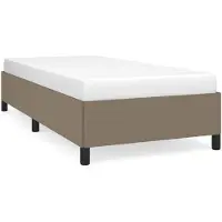 vidaXL Bedframe zonder matras, taupe, 100x200 cm, stof