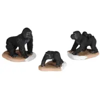 Luville Gorilla family 3 stuks l6xb5xh5,5cm Kerst