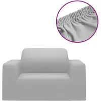 vidaXL Stretch meubelhoes voor bank grijs polyester jersey