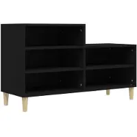 vidaXL Schoenenkast 102x36x60 cm bewerkt hout zwart