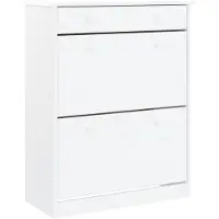 vidaXL Schoenenkast ALTA 77x35x96 cm massief grenenhout wit