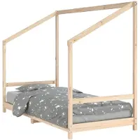 vidaXL Kinderbedframe 90x200 cm massief grenenhout