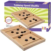 Thystoys Slingpuck - Speed Shuffle - Sjoelbak Klein met Pucks - Houten Bordspel met Pucks - 40 cm