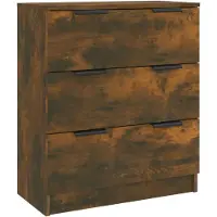 vidaXL Dressoir 60x30x70 cm bewerkt hout gerookt eikenkleurig