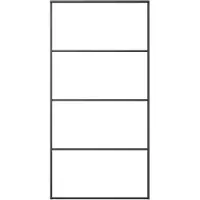 vidaXL Schuifdeur 102,5x205 cm mat ESG-glas en aluminium zwart