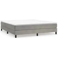 vidaXL Boxspring bed 180x200 cm fluweel lichtgrijs