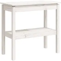 vidaXL Wandtafel 80x40x75 cm massief grenenhout wit
