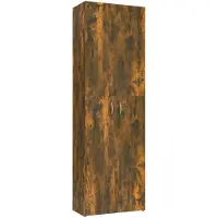 vidaXL Kantoorkast 60x32x190 cm bewerkt hout gerookt eikenkleurig