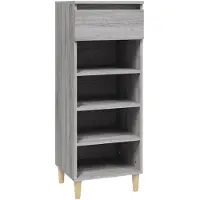 vidaXL Schoenenkast 40x36x105 cm bewerkt hout grijs sonoma