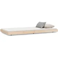 vidaXL Bedframe zonder matras massief grenenhout 100x200 cm
