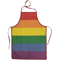 Out of the blue BBQ en Party Schort - Gay Pride/Regenboog thema kleuren - Verkleed artikelen - Dames en heren - Feestschorten