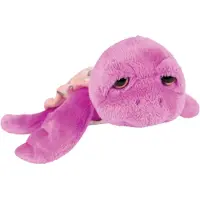 Suki Gifts pluche zeeschildpad Jules knuffeldier - cute eyes - paars - 14 cm - Knuffel zeedieren