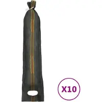 vidaXL Zandzakken 10 st 103x25 cm HDPE donkergroen