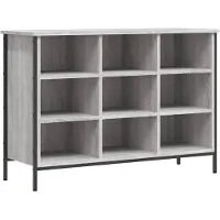 vidaXL Schoenenkast 100x35x70 cm bewerkt hout grijs sonoma eikenkleur