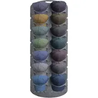 FLOKOO Cap Rack Petjes Organizer voor aan Deur Grijs