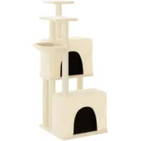 vidaXL Kattenmeubel met sisal krabpalen 122 cm crèmekleurig