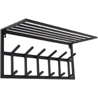 Loft42 Kapstok Jaimy - Zwart – Metaal – 6 dubbele haken - 80x35x30