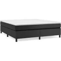 vidaXL Boxspring bed kunstleer zwart 160x200 cm