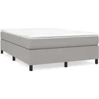 vidaXL Boxspring bed stof lichtgrijs 140x200 cm
