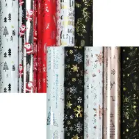 Benza CHAMONIX en NORDIC LIGHTS Metallic kerstcadeaupapier inpakpapier voor kerst - 150 x 70 cm - 10 rollen