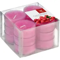 Trend Candles 12x Theelichten cranberry geurkaarsen 4 branduren - geurkaarsen