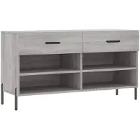 vidaXL Schoenenbank 102x35x55 cm bewerkt hout grijs sonoma eikenkleur