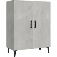 vidaXL Dressoir 70x34x90 cm bewerkt hout betongrijs