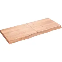 vidaXL Tafelblad 120x50x(2-6)cm behandeld massief eikenhout lichtbruin