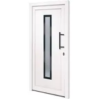vidaXL Voordeur 98x200 cm PVC wit