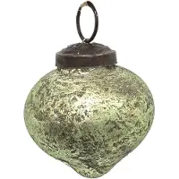 Clayre & Eef Kerstbal Ø 5 cm Groen Glas Kerstdecoratie Groen Kerstdecoratie
