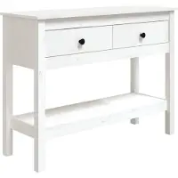 vidaXL Wandtafel 100x35x75 cm massief grenenhout wit