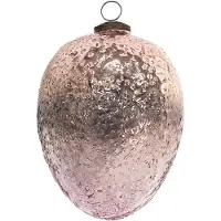 Clayre & Eef Kerstbal Ø 12 cm Roze Glas Kerstboomversiering Roze Kerstboomversiering