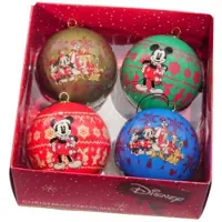 Disney Kerstbal Set Mickey En Vrienden D 7,5 Cm 4 Stuks