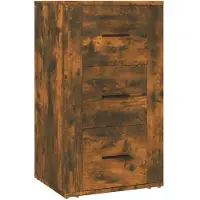 vidaXL Dressoir 40x33x70 cm bewerkt hout gerookt eikenkleurig