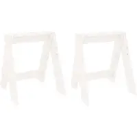 vidaXL Krukken 2 st 40x40x45 cm massief grenenhout wit