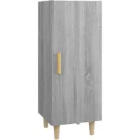 vidaXL Dressoir 34,5x34x90 cm bewerkt hout grijs sonoma eikenkleurig