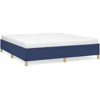 vidaXL Bedframe zonder matras, blauw, 180x200 cm, stof