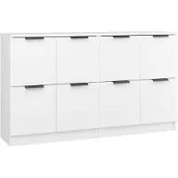 vidaXL Dressoirs 2 st 60x30x70 cm bewerkt hout wit