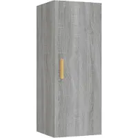 vidaXL Wandkast 34,5x34x90 cm bewerkt hout grijs sonoma eikenkleurig