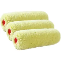 Merkloos Set van 3x stuks muur vacht anti-spat verfrollers polyacryl 8,8 x 25 cm - Verfrollers