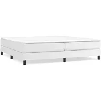 vidaXL Boxspring bed kunstleer wit 200x200 cm